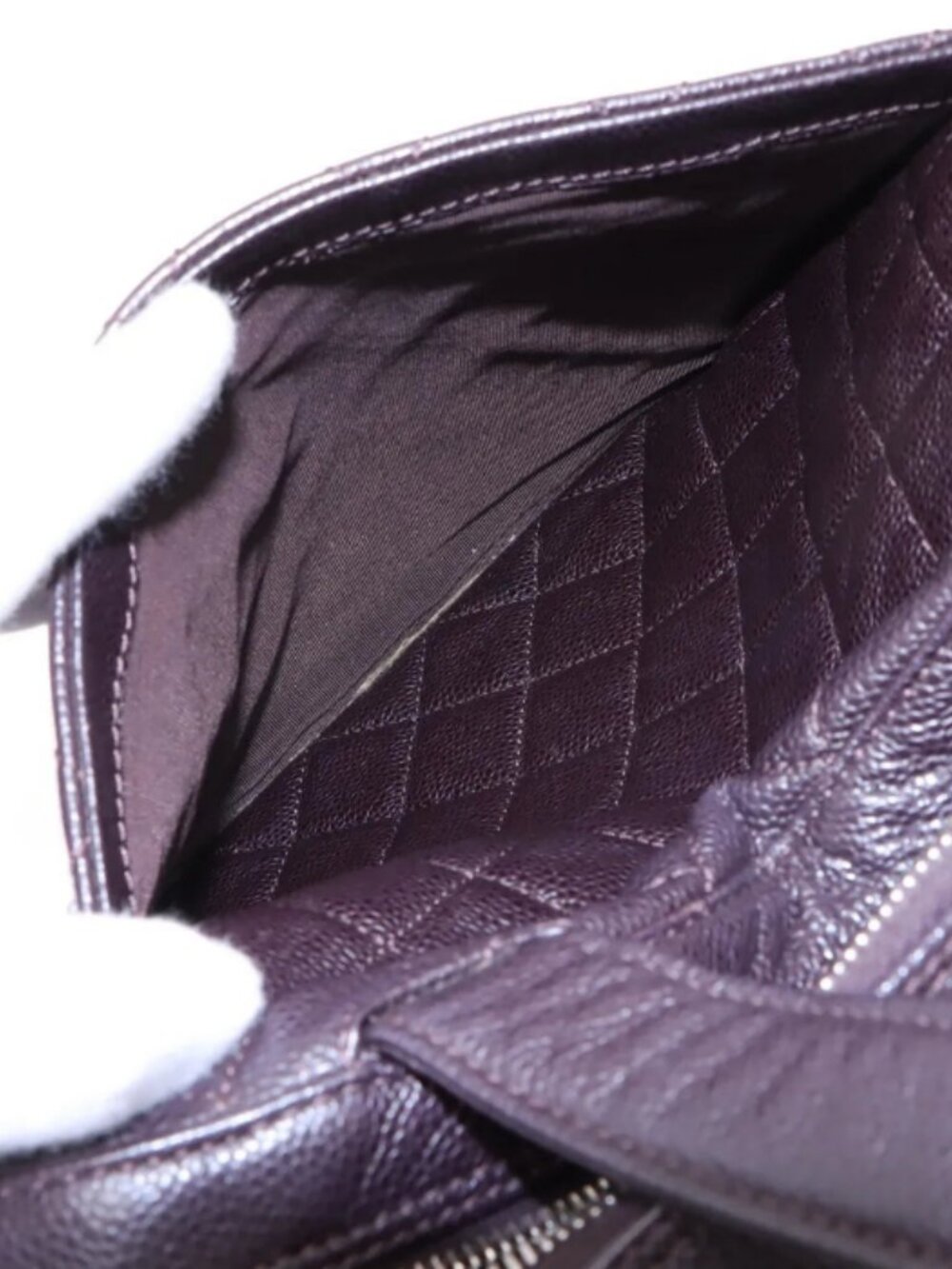 Chanel CC Logo Matelasse Caviar Skin Tote Bag Purple - Picture 11 of 16